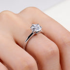 2ct Lab-Grown Diamond Solitaire Ring in 18K White Gold