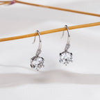 Classic 1ct Round Lab-Grown Diamond Drop Earrings in 9K White Gold