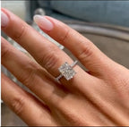 The Radiant Cut Statement Ring – 3ct Lab Diamond with Micro-Pave Silver Band