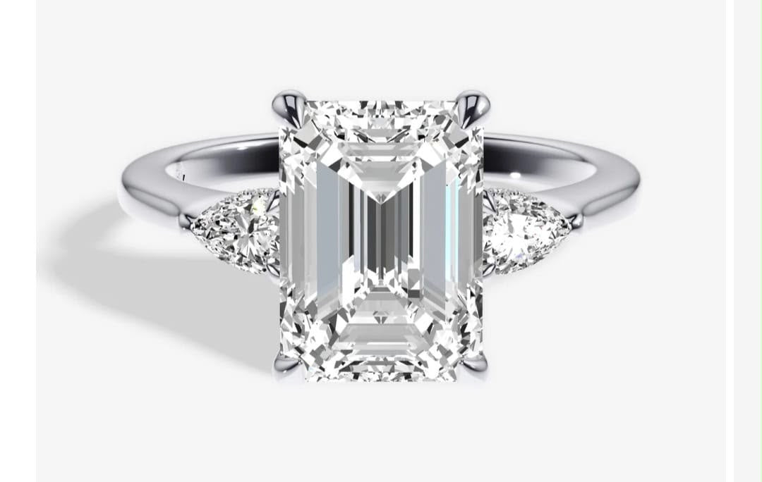 Custom Ring Deposit - 3ct Emerald Diamond Ring