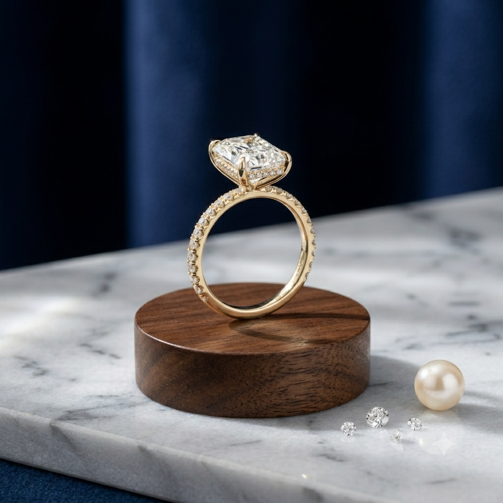 Radiant-Cut Diamond Engagement Ring in 18K Yellow Gold 1.5ct