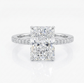 The Radiant Cut Statement Ring – 3ct Lab Diamond with Micro-Pave Silver Band