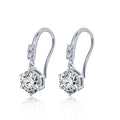 Classic 1ct Round Lab-Grown Diamond Drop Earrings in 9K White Gold